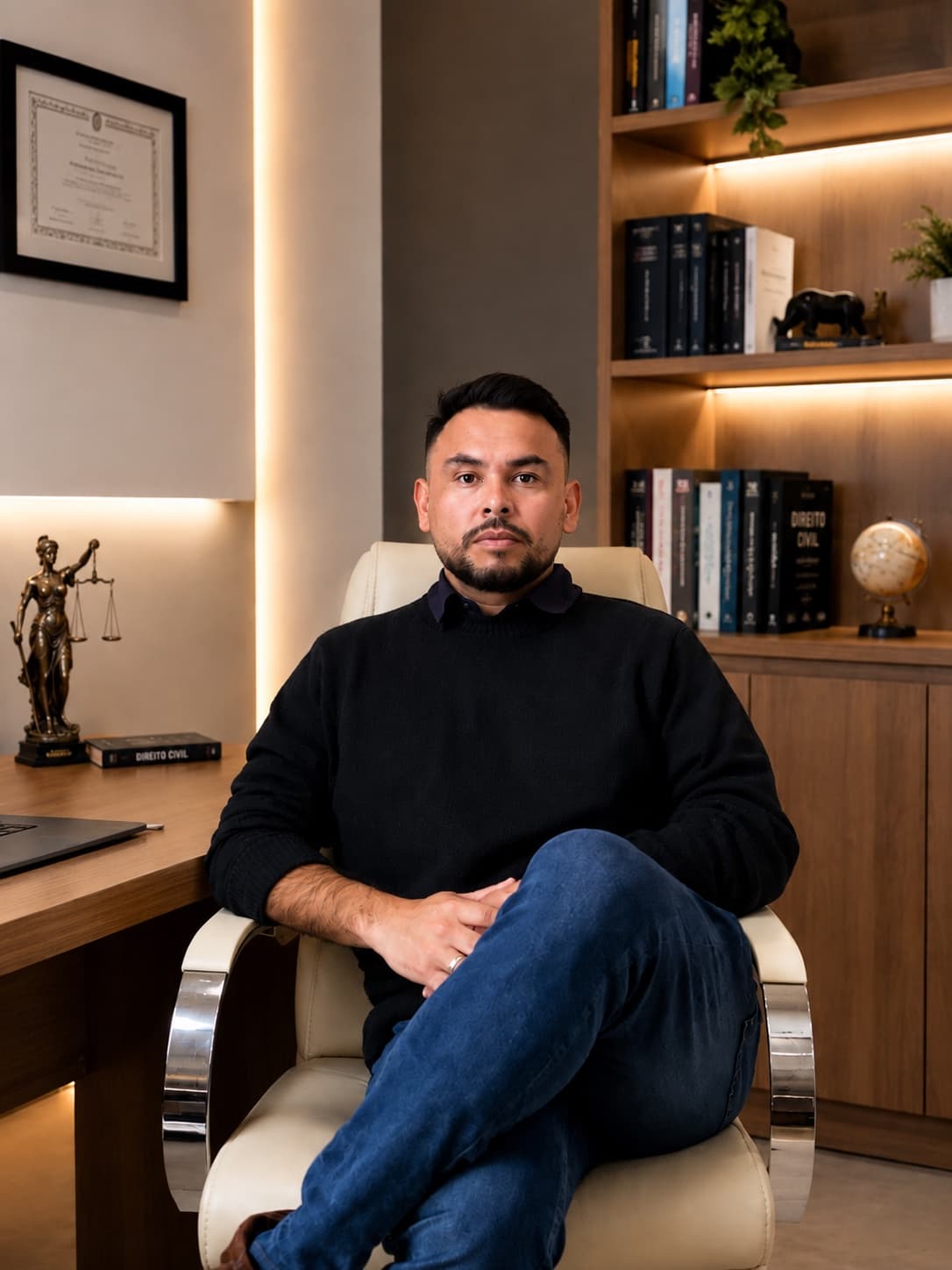 Rafael Carvalho em seu escritório